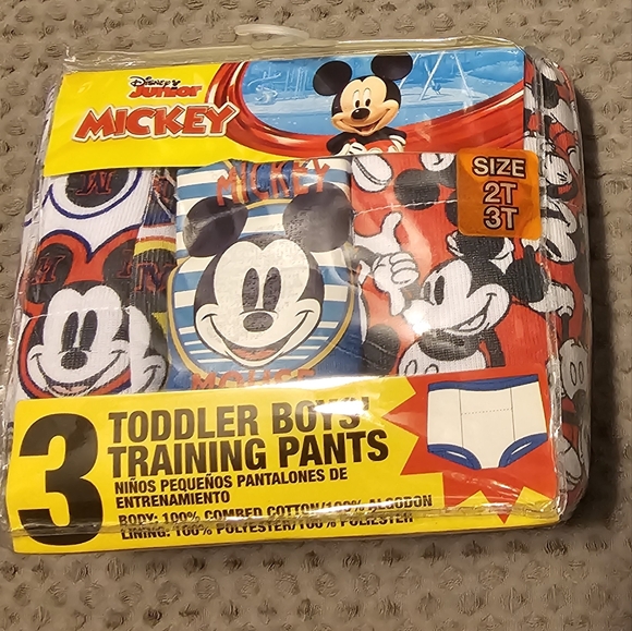 Disney Junior Mickey Mouse Training Pants Set Of 3 Toddler Boys 2T/ 3T NEW - Picture 1 of 6